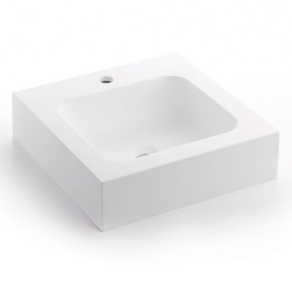 Bathco Håndvask Solid Surface Luena Hvid Matt 45 cm