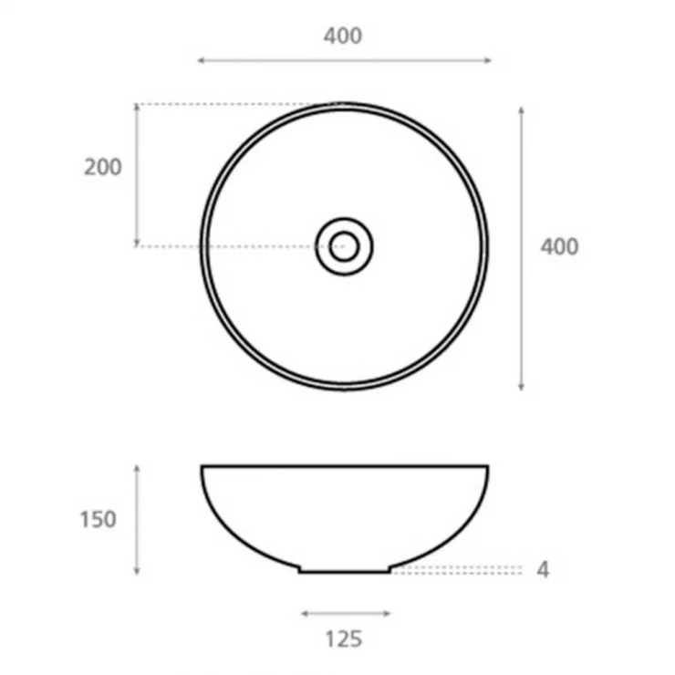 Bathco Håndvask Atelier Microcemento Grå Matt 40 cm-1