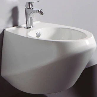 Bathco Væghængt Bidet Tiberia Hvid Glat