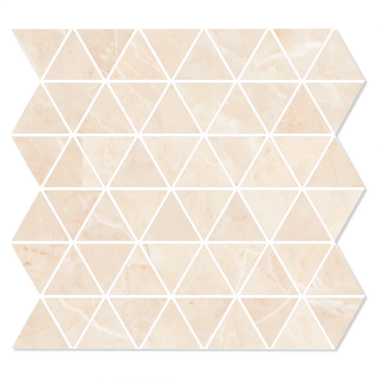 Marmor Mosaik Klinker Montargil Beige Tris Poleret 30x30 (5.7x5.7) cm-1