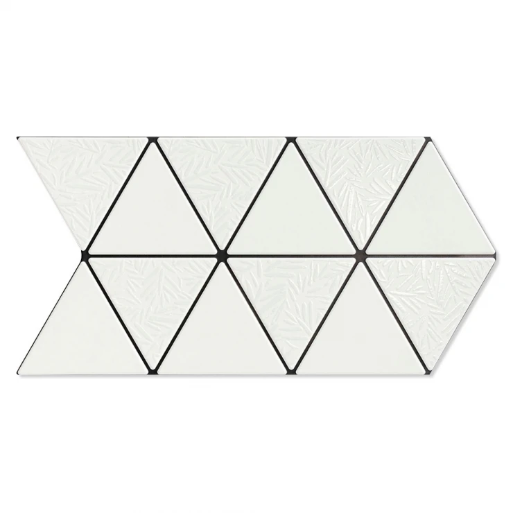 Klinker Triangle Dekor Sne Blank 28x49 cm-1