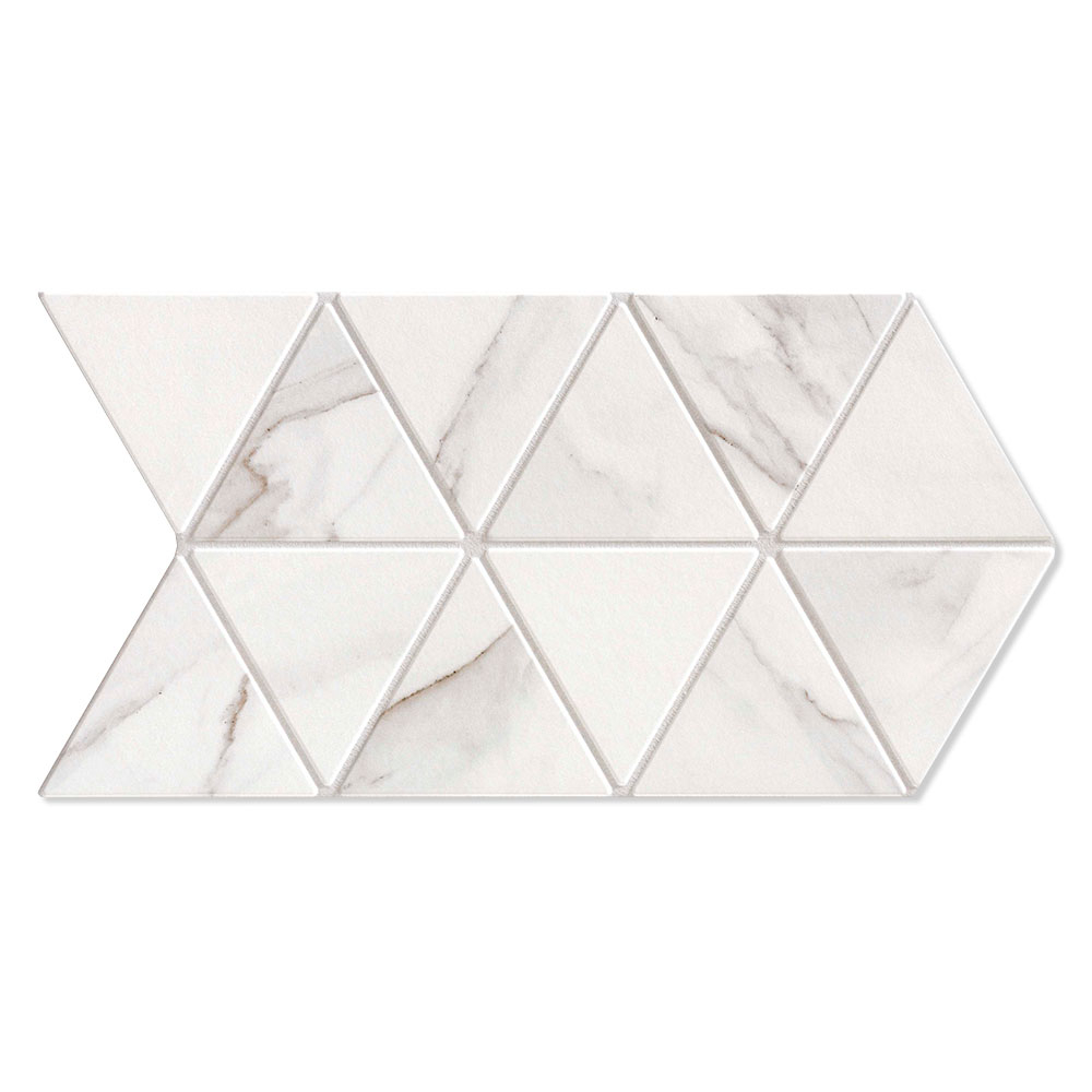 Marmor Klinker Triangle Marmor Hvid Mat 28x49 cm