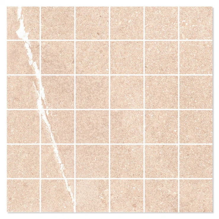 Mosaik Klinker Mineral Beige Mat 30x30 (5x5) cm-0