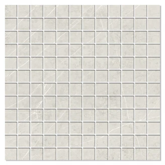 Marmor Mosaik Klinker Bråvik Marmor Lysegrå Mat 30x30 (2.5x2.5) cm-2