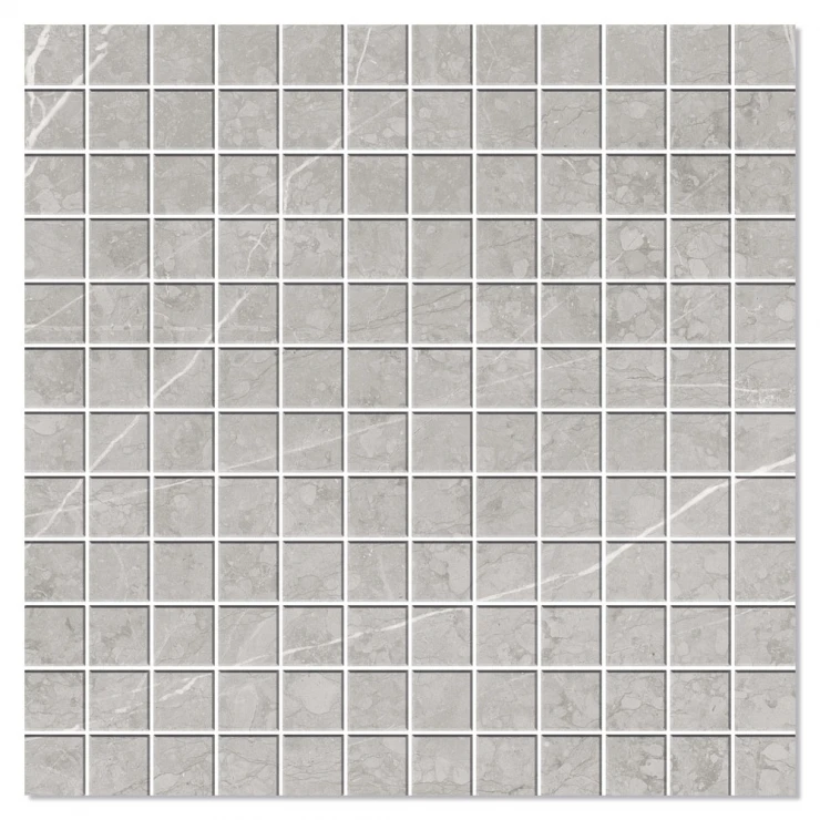 Marmor Mosaik Klinker Bråvik Marmor Grå Mat 30x30 (2.5x2.5) cm-0