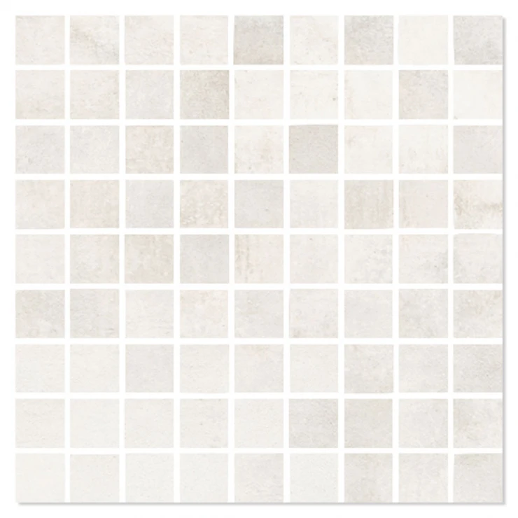 Mosaik Klinker Stockholm Hvid Mat 30x30 (3x3) cm-0