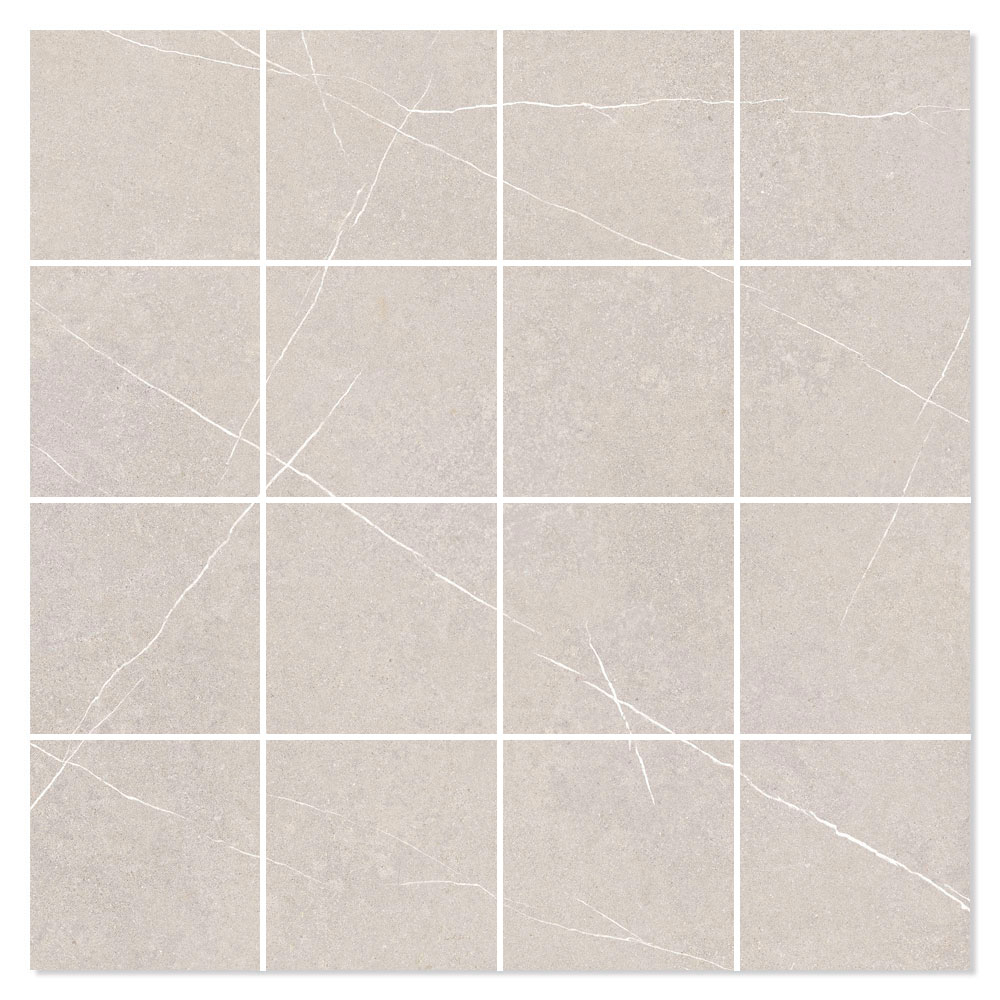 Marmor Mosaik Klinker Legacy Beige Mat 30x30 (7x7) cm