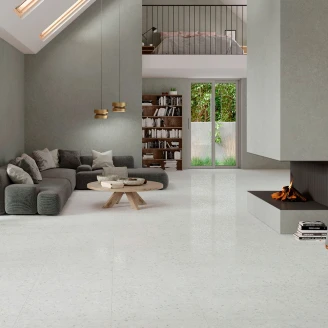 Klinker Terrazzo Enigma Hvid Mat 66x66 cm