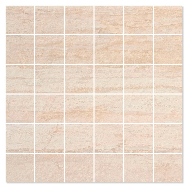 Mosaik Klinker Sunstone Beige Mat 30x30 (5x5) cm-0