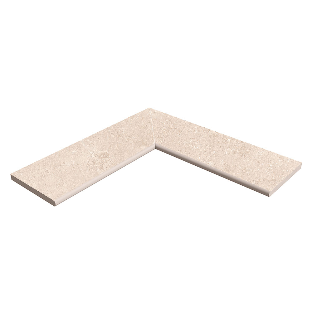 Poolkant Hjørne Klinker Stonehenge Rund Beige Mat 20x60 cm Tykkelse 20 mm