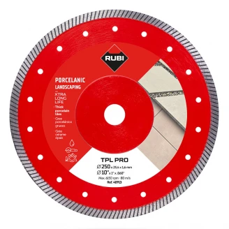 Diamantklinge til porcelænsfliser TPL 250 EXT PRO (til 20 mm tykkelse)