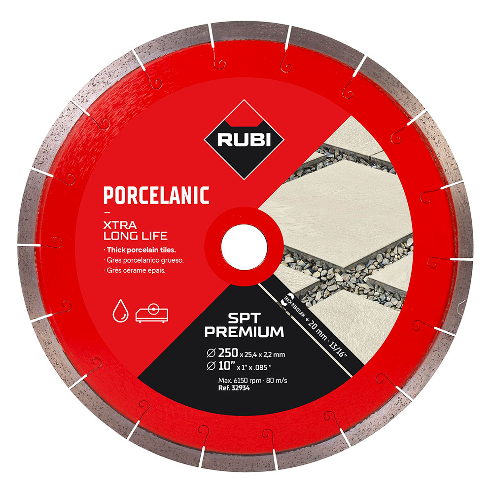 Diamantklinge til porcelænsfliser SPT 250 EXT PREMIUM (til 20 mm tykkelse)