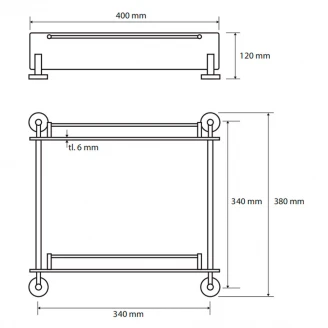 Badeværelse Hylde Holmstrand Krom 40 cm-2