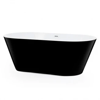 Badekar <strong>Luna</strong>  Sort Glat 180x80 cm