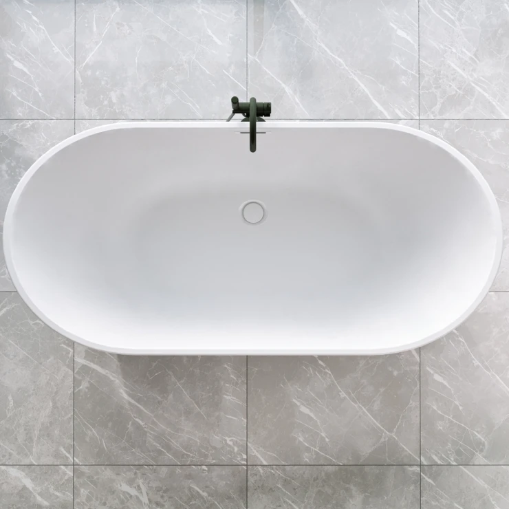 Badekar Luna Sort Matt 150x70 cm-1