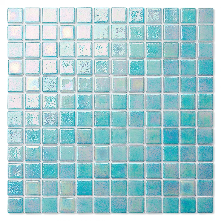 Poolmosaik Indigo Lyseblå Blank 32x32 cm-0