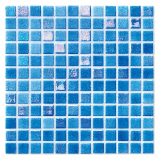 Poolmosaik Indigo Bland Blåt Blank 32x32 cm-2