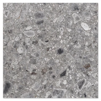 Klinker Terrazzo Lysegrå Mat 66x66 cm-2