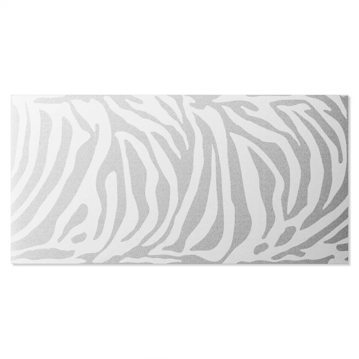 Vægflise Elite Print Sølv-Hvid Zebra Blank 60x120 cm-1