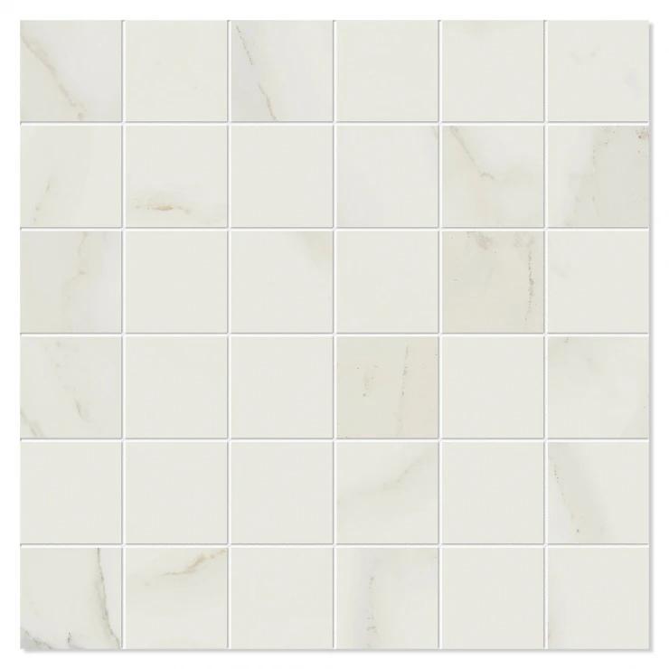 Unicomstarker Marmor Mosaik Klinker Calacatta Mat 30x30 (5x5) cm-0