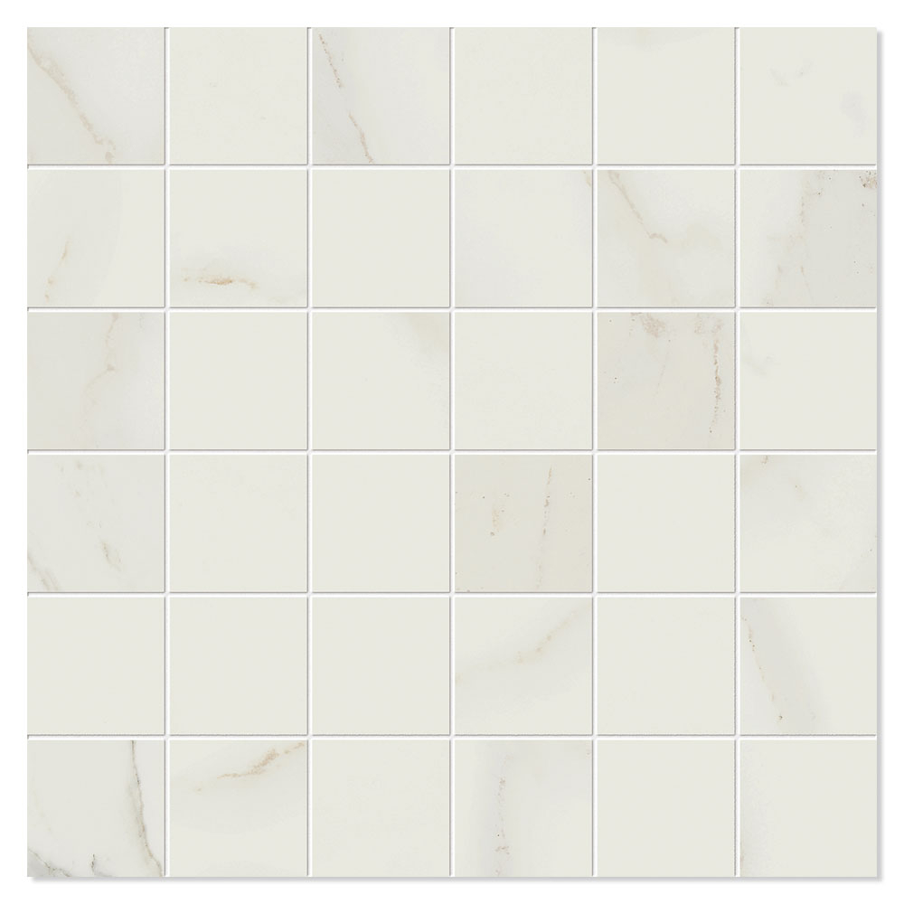 Unicomstarker Marmor Mosaik Klinker Calacatta Poleret 30x30 (5x5) cm