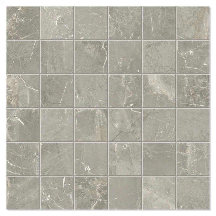 Unicomstarker Marmor Mosaik Klinker Grey Marble Mat 30x30 (5x5) cm-0