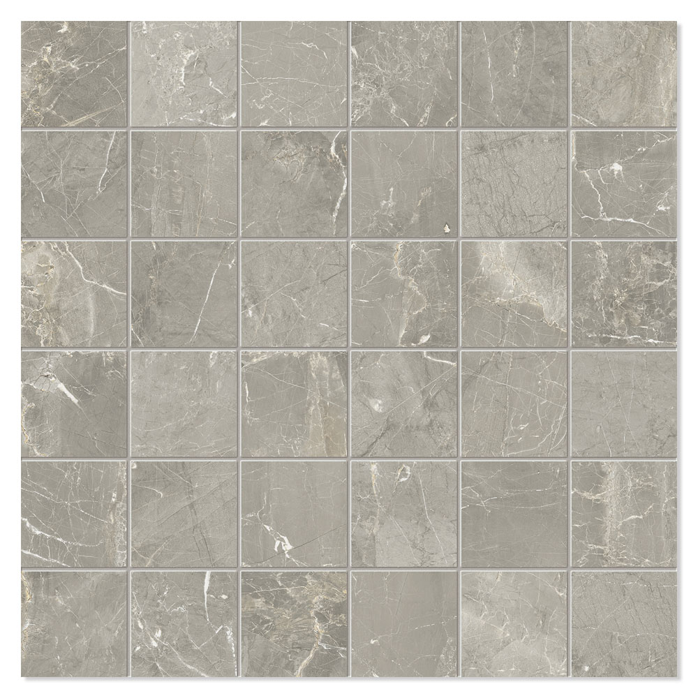 Unicomstarker Marmor Mosaik Klinker Grey Marble Mat 30x30 (5x5) cm