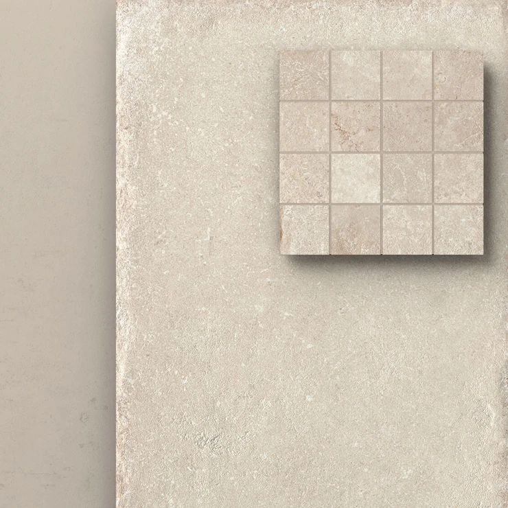 Unicomstarker Mosaik Klinker Pierre Neuve Creme Mat 30x30 (5x5) cm-1