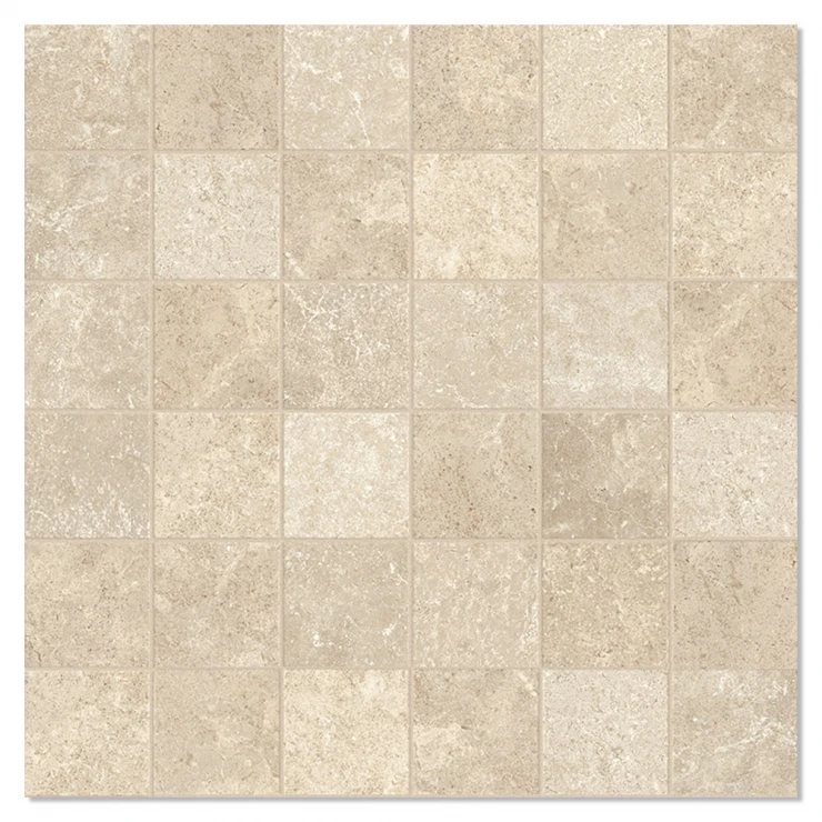 Unicomstarker Mosaik Klinker Pierre Neuve Creme Mat 30x30 (5x5) cm-0