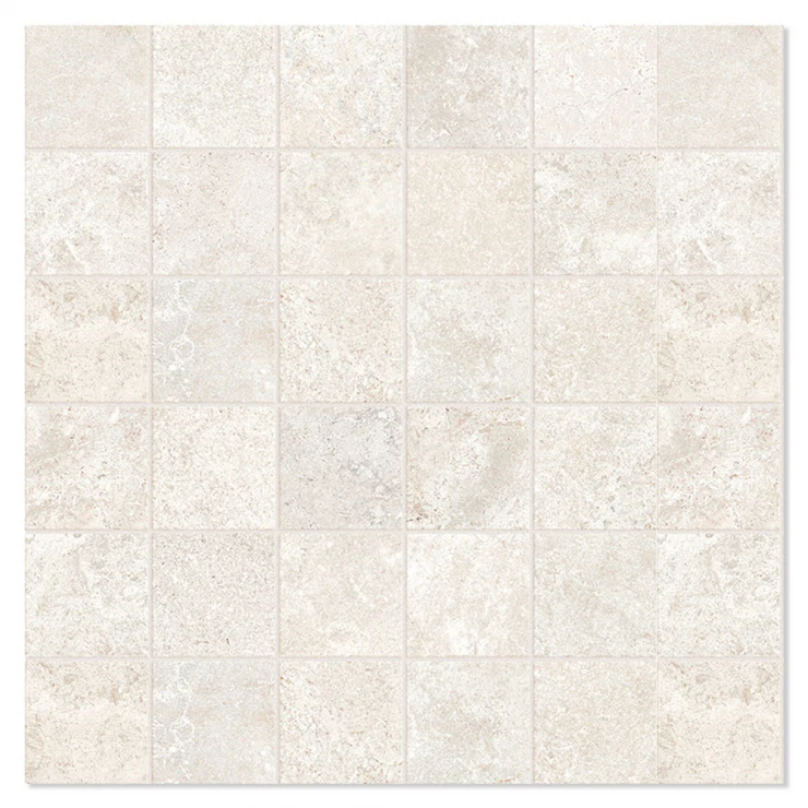 Unicomstarker Mosaik Klinker Pierre Neuve Blanc Mat 30x30 (5x5) cm-0