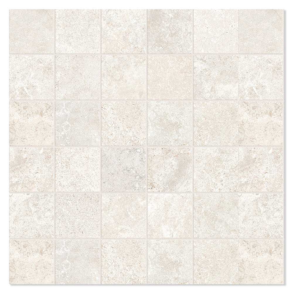 Unicomstarker Mosaik Klinker Pierre Neuve Blanc Mat 30x30 (5x5) cm