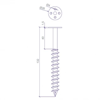 Skrue til udendørsklinker flisekryds, 130 mm (50 st)-2