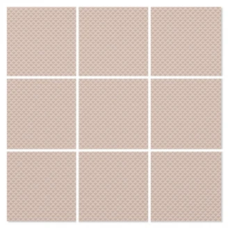 Mosaik Klinker Paintbox Beige-Waffle Matt-Relief 30x30 (10x10) cm-2