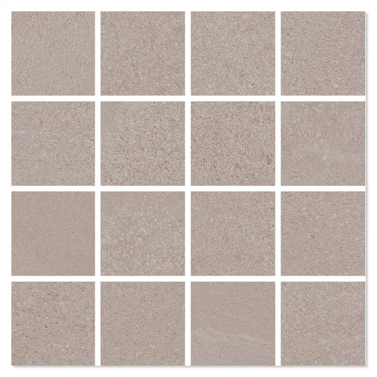 Mosaik Klinker Burlstone Grå Mat 30x30 (7x7) cm-0