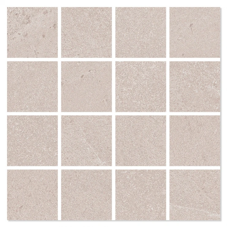 Mosaik Klinker Burlstone Lysegrå Mat 30x30 (7x7) cm-0