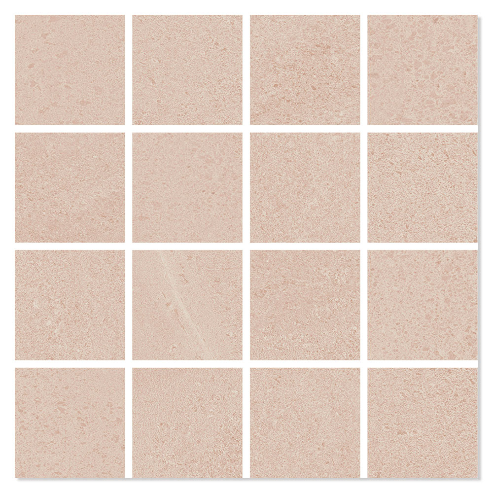 Mosaik Klinker Burlstone Beige Mat 30x30 (7x7) cm