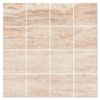 Mosaik Klinker Travertino Beige Blank 30x30 (7x7) cm-2