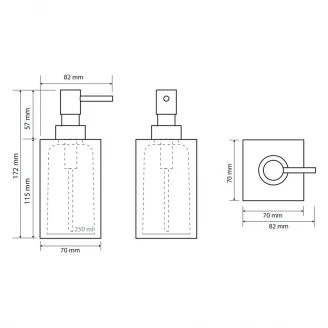 Sæbedispenser Frost Sort Glat-2