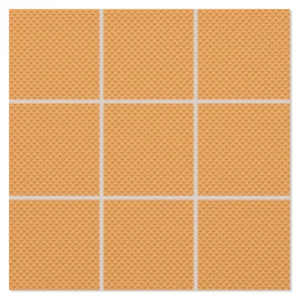 Mosaik Klinker Paintbox Bleg Orange Sandpapir Matt-Relief 30x30 (10x10) cm-2