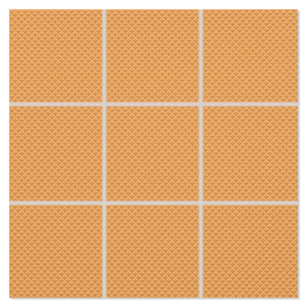 Mosaik Klinker Paintbox Bleg Orange Sandpapir Matt-Relief 30x30 (10x10) cm