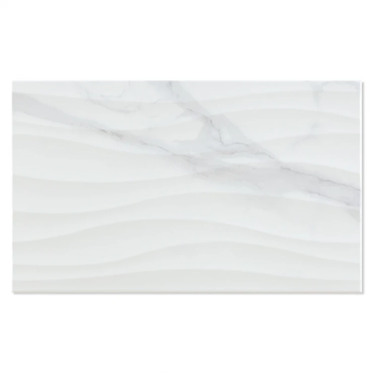 Marmor Vægflise Vilalba Hvid Relief Blank 33x55 cm-0