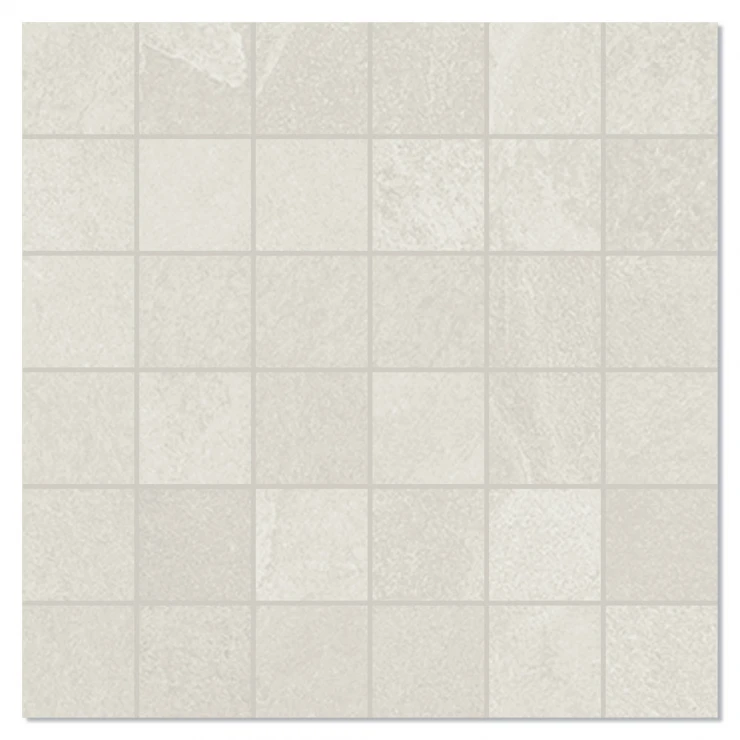 Unicomstarker Mosaik Klinker Brazilian Slate Oxford White Mat 30x30 (5x5) cm-0