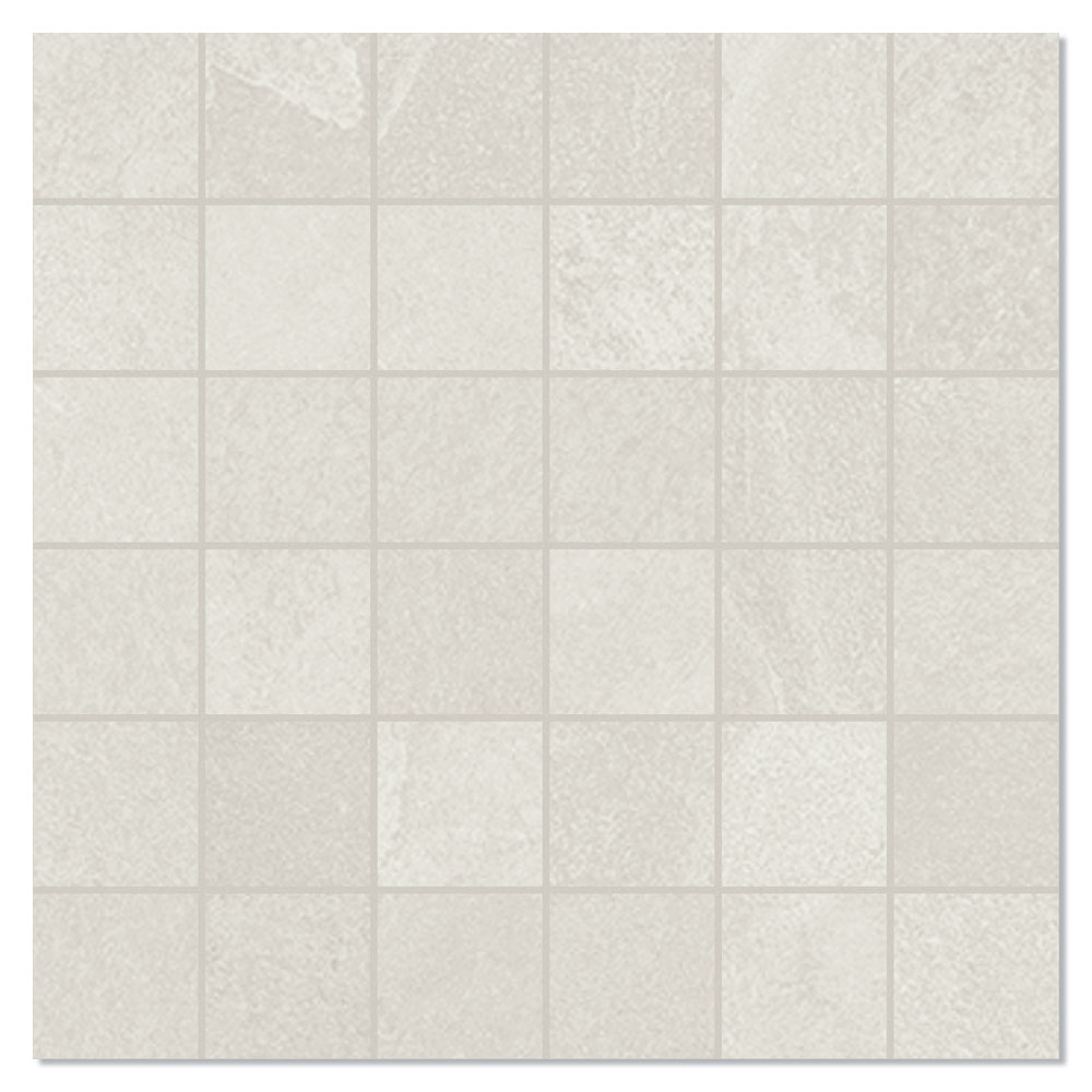 Unicomstarker Mosaik Klinker Brazilian Slate Oxford White Mat 30x30 (5x5) cm