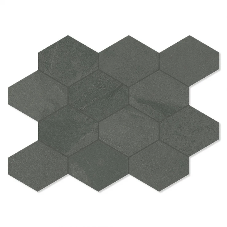 Unicomstarker Heksagon Klinker Brazilian Slate Elephant Grey Mat 25x34 cm-0