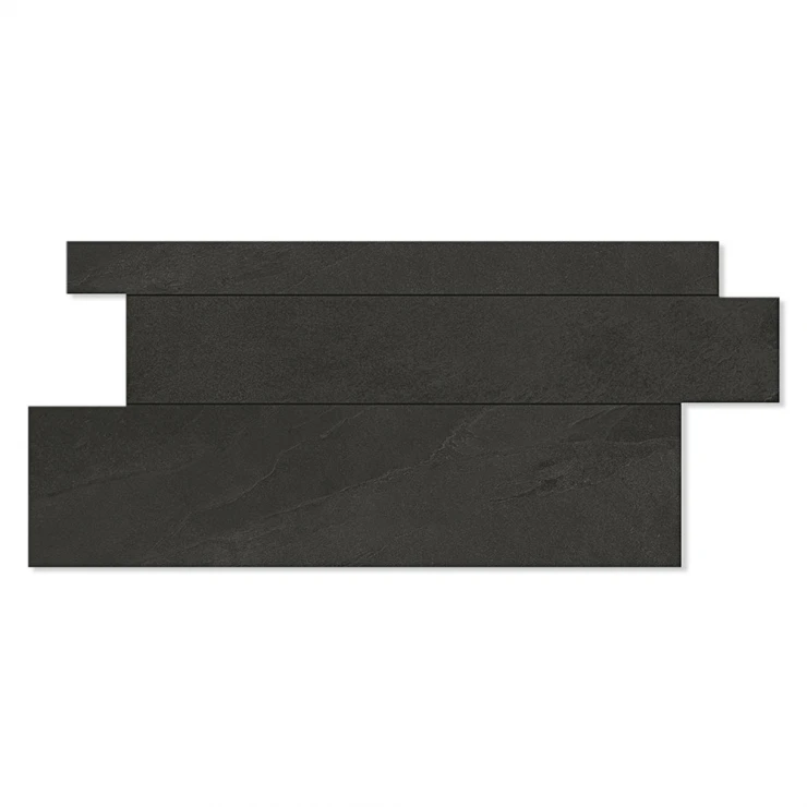 Unicomstarker Dekor Vægflise Brazilian Slate Rail Black Mat 30x60 cm-0