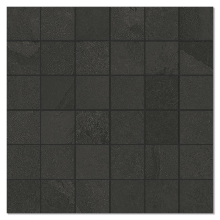 Unicomstarker Mosaik Klinker Brazilian Slate Rail Black Mat 30x30 (5x5) cm-0