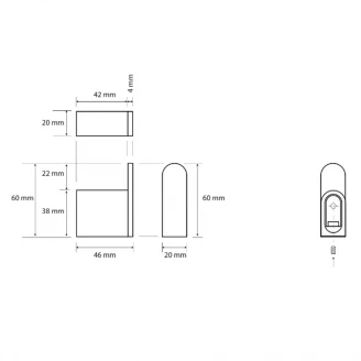 Vægkroge Industrial Sort Mat-2