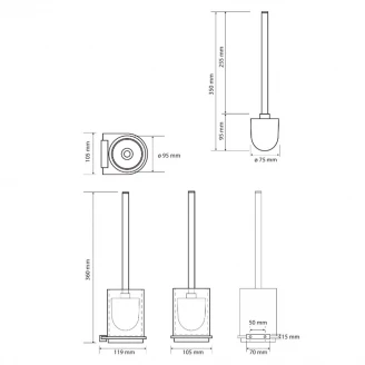 Toiletbørste Industrial Sort Mat-2