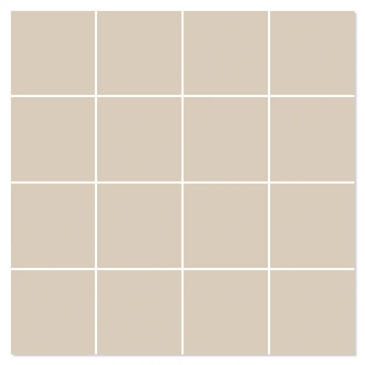 Mosaik Klinker Terra Beige Mat 30x30 (7x7) cm-0