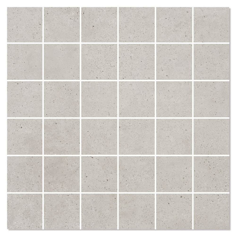 Mosaik Klinker Elysium Lysegrå Mat 30x30 (5x5) cm